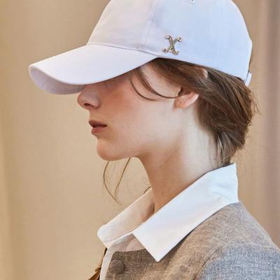 VARZAR VA Curved Stud Ball Cap White