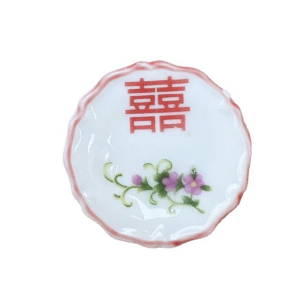 Kitchen Toy Scene 1:12 Dishes Plate Dolls House Furniture Lace Table Mat Dollhouse Tableware