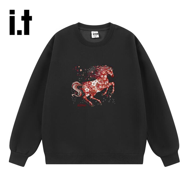 Izzue Unisex Rhinestone Long-Sleeve Sweatshirt S