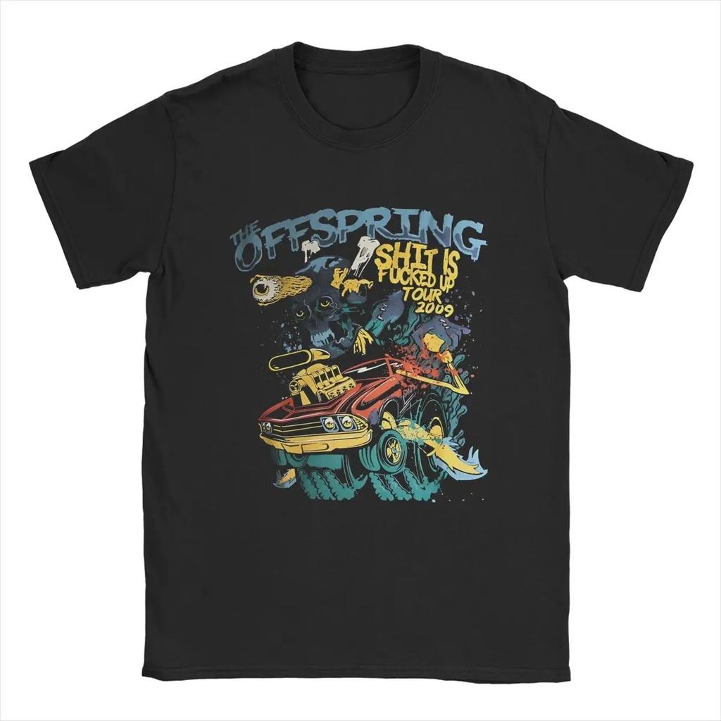 Punk The Offspring Funny TShirt for Men Rock Band Funny Women Cotton Tee 2025 Short Sleeve T Shirt Printed Top Summer Clothing