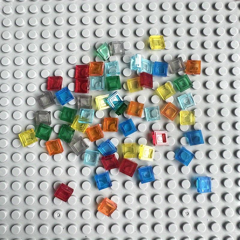 Non-Toxic 600Pcs 1X1 Transparent Clear Bricks Flat Tile Smooth Building Blocks Diy Educational Creative Parts Toy For Kids Compatible 3070