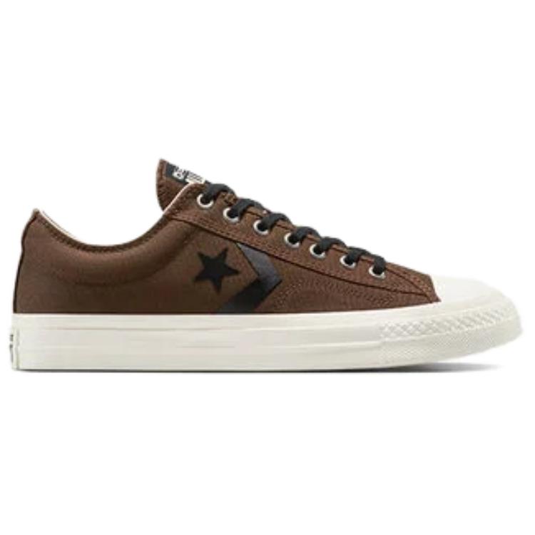 Converse Star Player 76 comfortable and versatile support low-top canvas shoes for both men and women in brown and white