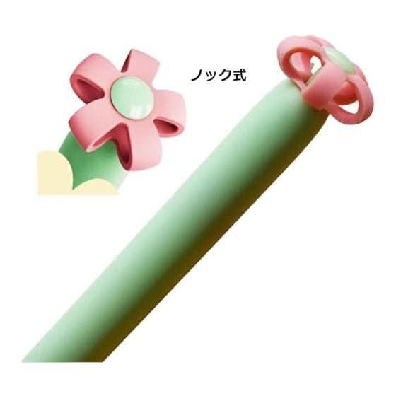Maydahui 8pcs Cute Flower Twist Gel Pens, 0.5mm Black Ink, Smooth Writing, Kawaii Stationery for Office, School, Gifts