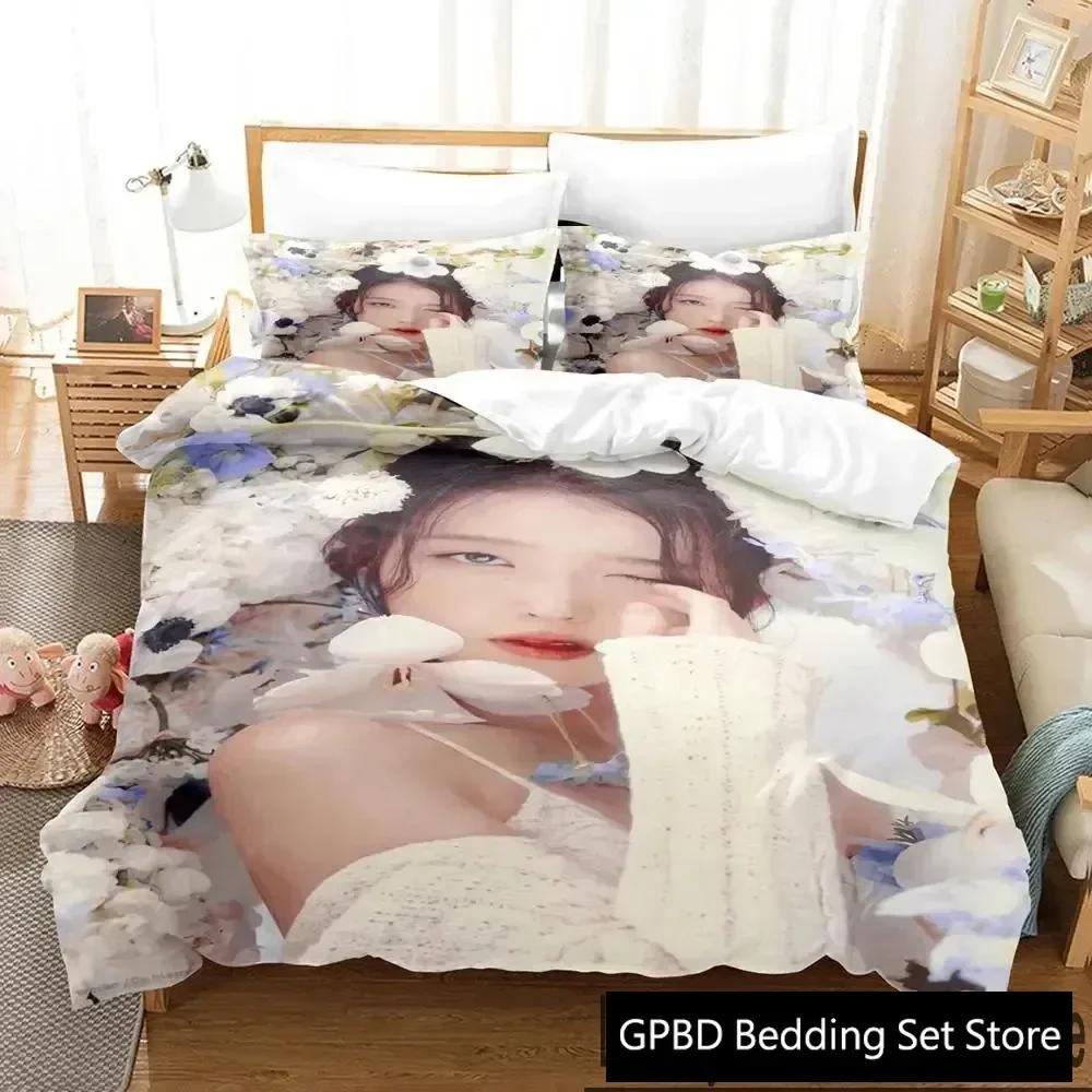 3D Print Singer IU I Ji Eun Beding Set Bedrom Soft Modern Bedspreads Comefortable Children Kids Soft Duvet Cover Comfortable Quilt Cover And Pilowcase