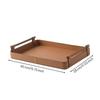 Storage Tray with Handles Rectangular Organizer Slim for Coffee Table