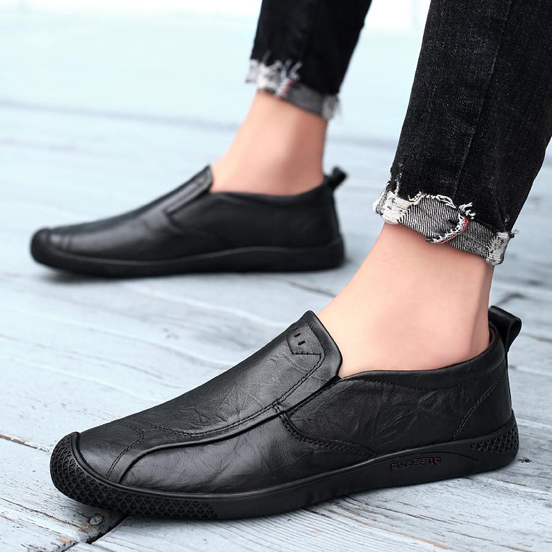 FashionMen's Brand casual shoes slip on fashion Leather Loafers business Men dress shoes Gentleman's party shoes for men moccasins