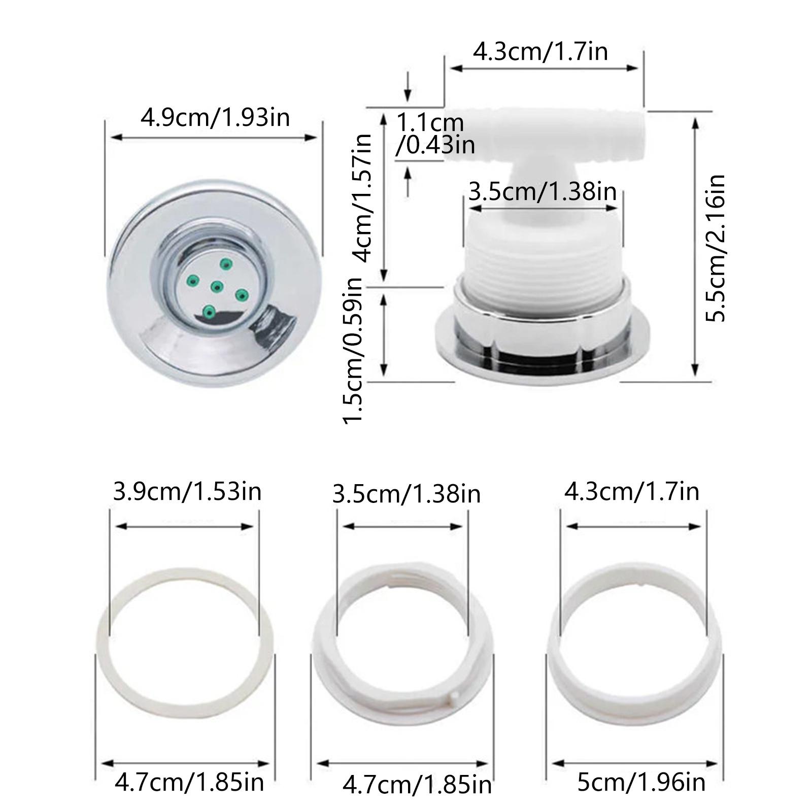 

Premium Metal Soaking Tub Outlets Replacement Set 6 Counts With Gentle Water Circulation And Comfortable Feature 1