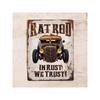 In Rust We Trust! Tin Sign 20x30cm, Vintage Industrial Wall Decor