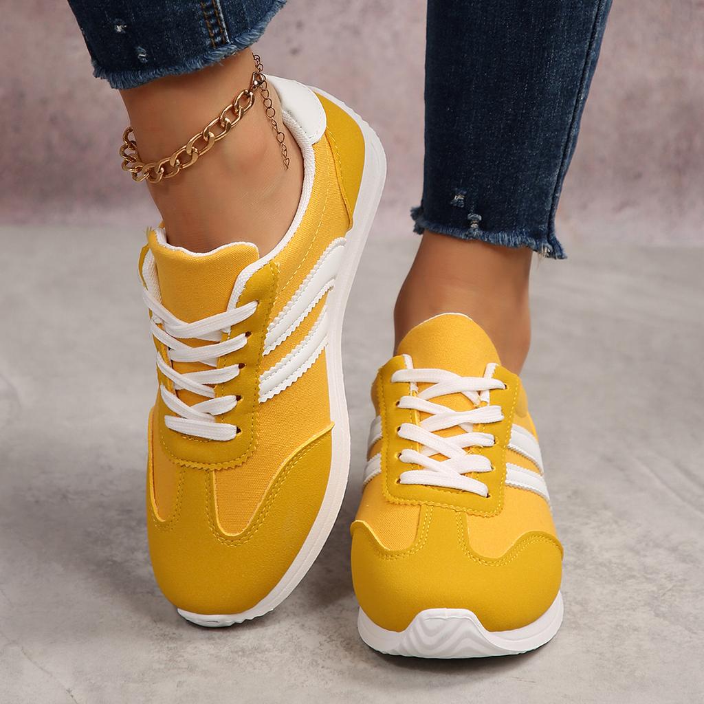 Large Size Sport Shoes Women's Casual All Match Spring Autumn Flat Bottom Dequn Agan Style Comfortable Running Shoes Size 35-43