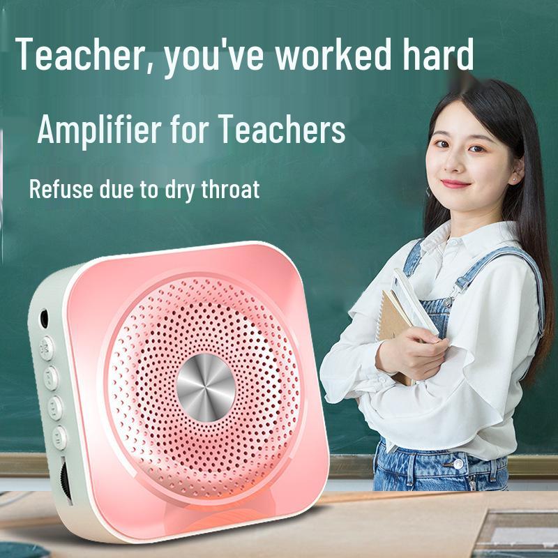 Rose Gold Mini Wireless Teacher Speaker with Waist-Hanging Tour Guide Function