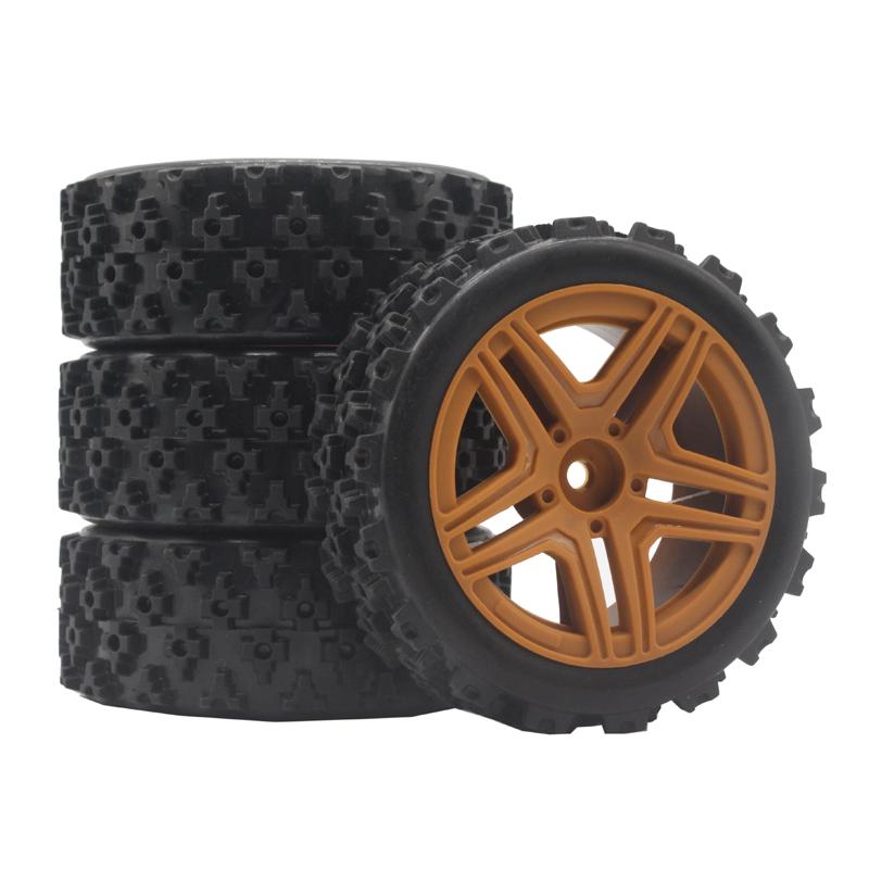 4pcs 70MM Rally Tires Rubber Tire Wheel Tyre for Tamiya XV01 XV02 TT01 TT02 PTG-2 1/10 RC Rally Racing Car Upgrade Parts
