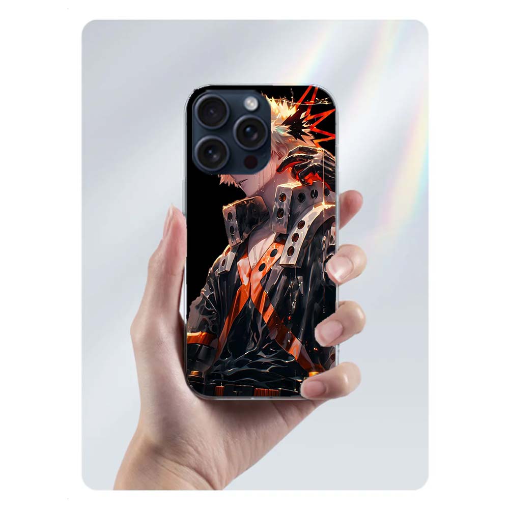 

My Hero Bakugou Katsuki Phone Case For Iphone 17 Air 16 Pro 15 Pro Max 14+ Plus 16E 11 13 12 Mini XR X XS 7 8 SE 2020 Cover Fund iPhone 15