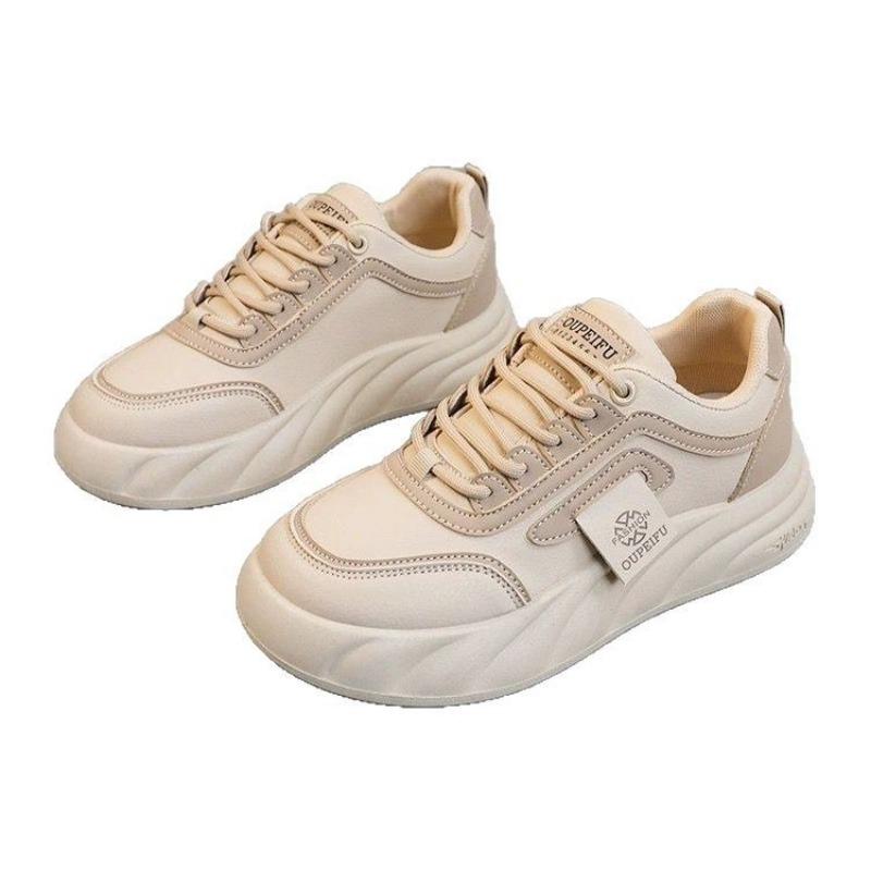 Academy style retro lace-up little white shoes women's new platform running bread shoes versatile sports shoes