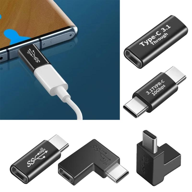 2PCS USB3.1 Type C Fast Adapter with Male Female Head Optional for Easy Connection and Fast Speed Data Transfer