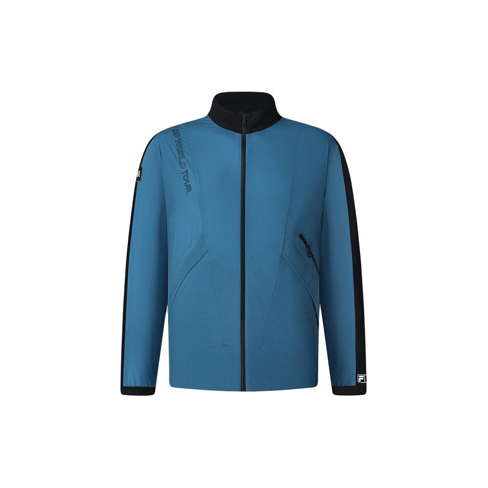 

FILA Golf Series Color Block Retro Sports Stand Collar Golf Elite Woven Jacket Men jackets Loco-Blue A11M415705F-DG XL