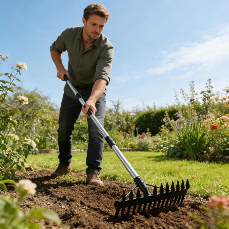 Heavy Duty Garden Implement Constructed Of Stainless Steel For Yard Maintenance And Weeding