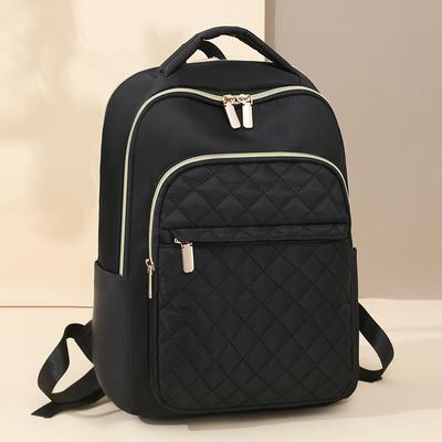 Moda Primaverile Borsa Casual a Quadretti Diamante di Grande Capacità Zaino da Donna Leggero Zaino da Viaggio All-match