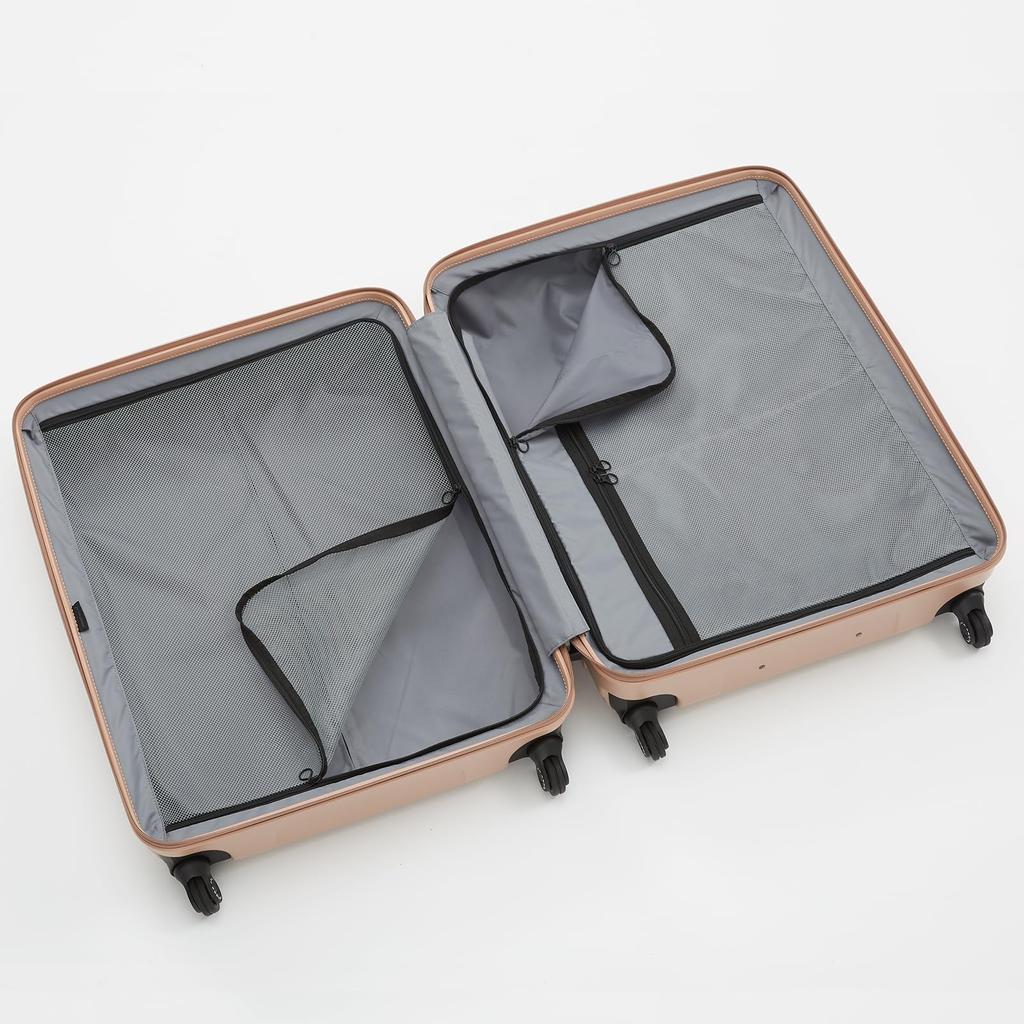 Suitcase S Size 1 Night 2 Days 2 Nights 3 Days 35L 3kg Caster Stopper 10 Year Warranty Made in Japan Carry Case Carry Bag Cory 2 Pink Beige [Proteca]