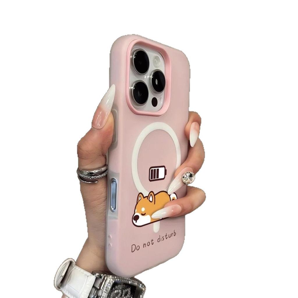 Jelly Magnetic Suction 2-in-1 Phone Case, Colorful Airbag, Anti Fall, Trendy Men's Cartoon TPU, Personalized Ins Style, Creative Couple