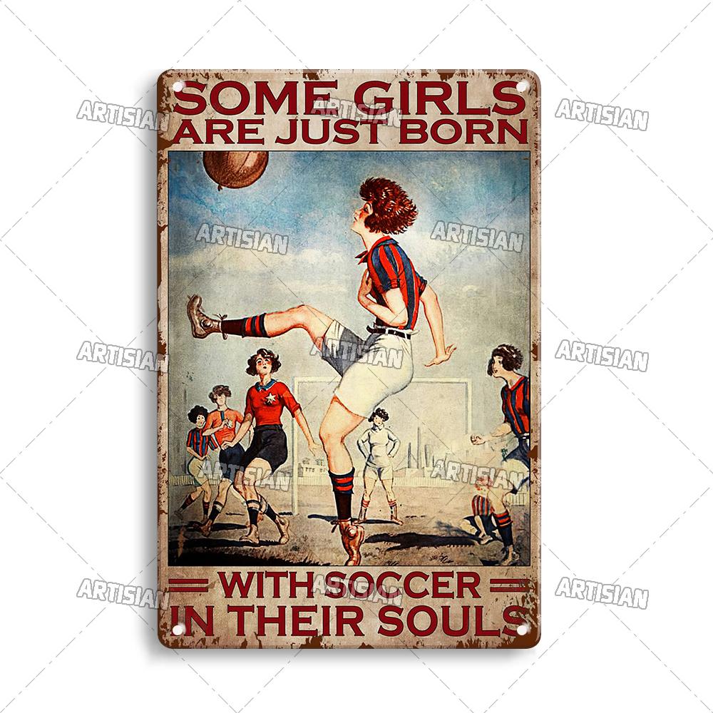 Artisian Football Metal Sign Sport Retro Tin Poster Vintage Decorative Plate Wall Decor Garage Bar Pub Club Hotel Cafe Kitchen