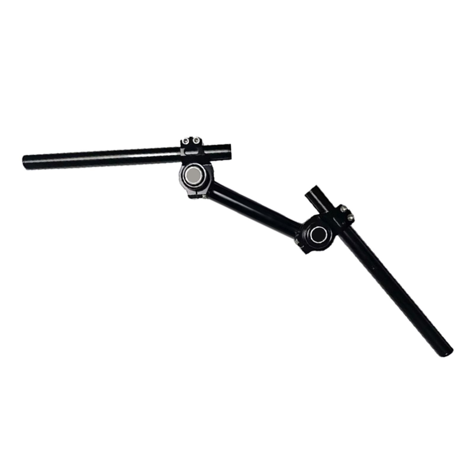 

High Strength Aluminum Motorcycle Handlebar with Adjustable Height & Angle Suitable for Scooters Enhanced Riding Comfort чёрный