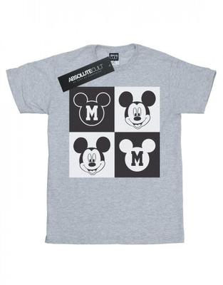 Boys Mickey Mouse Smiling Squares T-Shirt