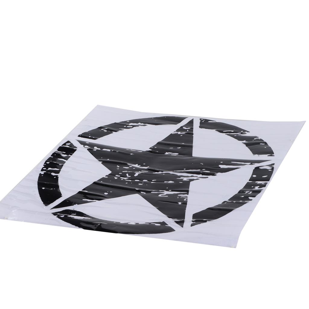 19,7 tum Bilkarossdekal Svart Stjärndekoration för Jeep F150 Wrangler Rubicon JK CJ TJ YJ