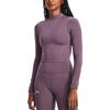 Under Armour Solid Slim Fit High Neck Long Sleeve Sweatshirt Women sweatshirt Purple 1380773-500