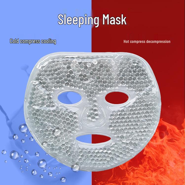 Dual-Use Gel Bead Face Mask: Cooling & Heating Compress with Reusable Ice Beads for Beauty Treatment