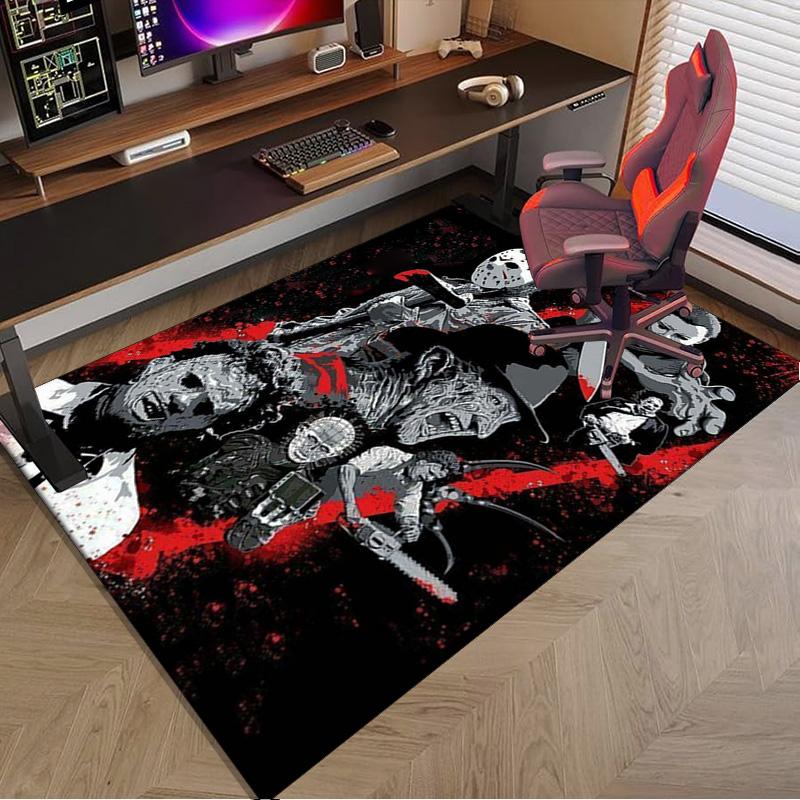 Halloween Horror Night Carpet, Chair Rug,Rug for Office Bedroom Living Rooms, Doormat Decor Fan Gift Christmas Gift