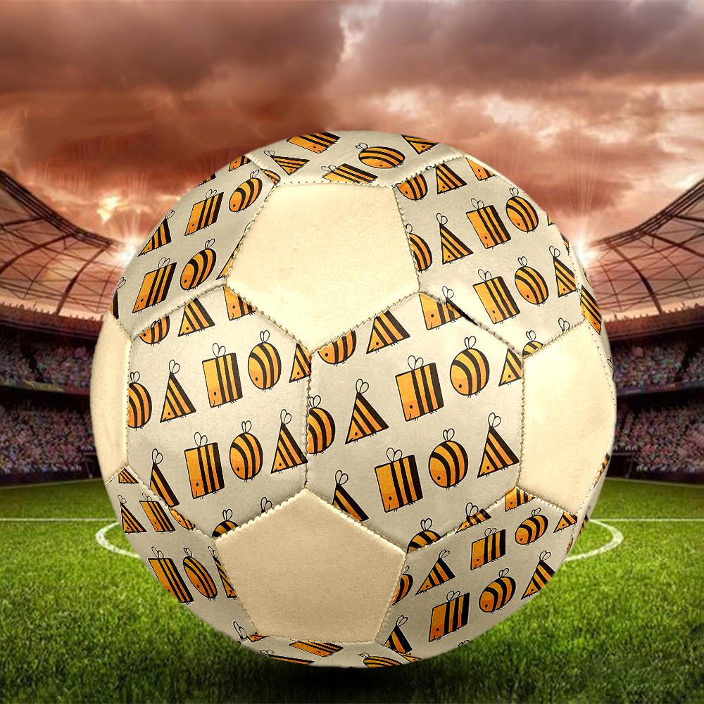 1PC Bee Party Celebration Soccer Ball Size 5 Football Machine Sewn Indoor/Outdoor Universal Football Gift W4