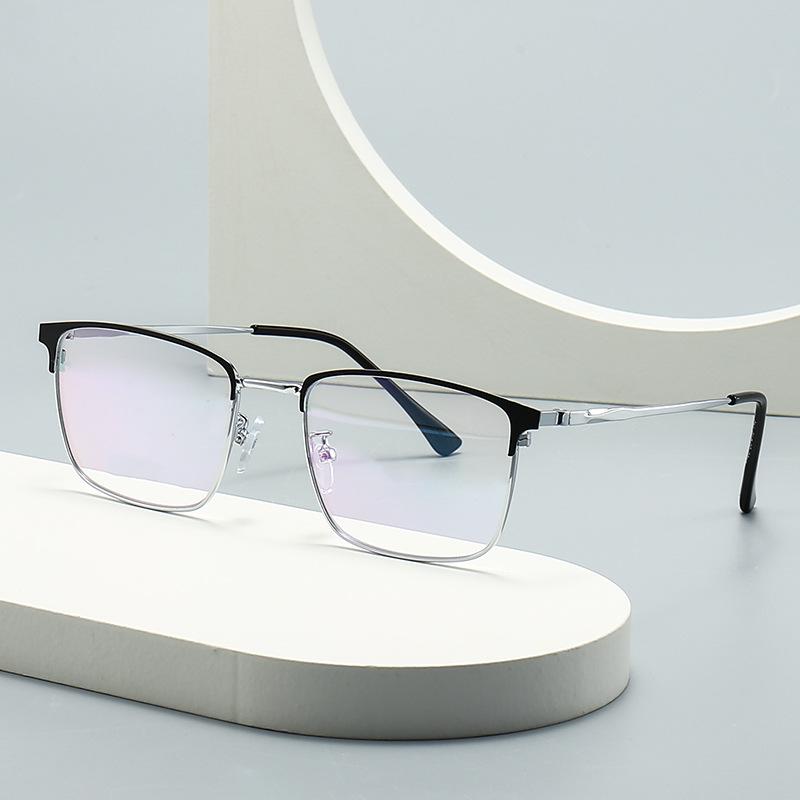 Classic Titanium Alloy Square Full Rim Glasses Frame for Men Lightweight Durable Eyewear for Business & Daily Fashion 3125