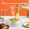 Silicone Integrated Tableware Heat Resistant Kitchen Spoons Nonstick Kitchen Mixing Flatware Kitchenware Soup Spoon Dining Bar