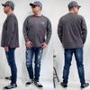 GENUINE Dickies Plus Size Twill Police Suede Pullover with Loss, Men's, M, L, XL, 10001720 (JP, Alphabet, XL, BLUE)