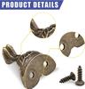 4Pcs Retro Bronze Box Feet Antique Jewelry Box Legs Jewelry Box Feet Decorative Box Legs with Screw Metal Legs Support Feet