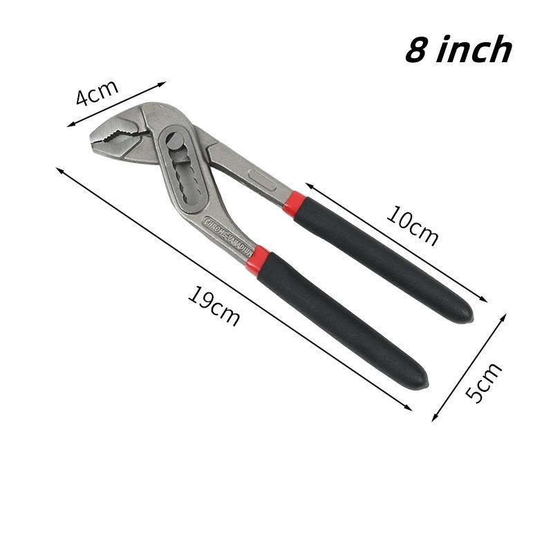 

8/10/12-дюймовые регулируемые плоскогубцы для водопроводных труб с большим раскрытием, многофункциональные плоскогубцы, быстросъемный ручной ремонтный инструмент