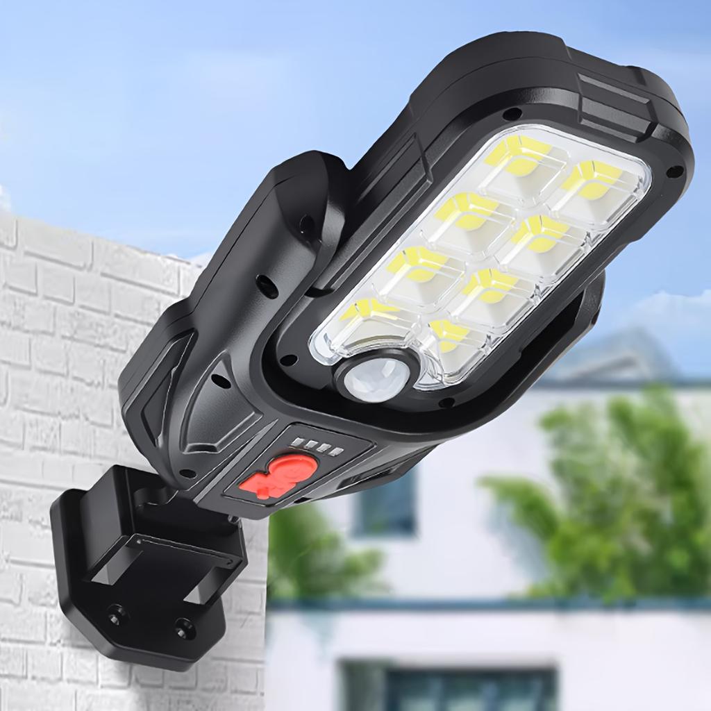 Convenient multi-mode outdoor and courtyard solar LED/COB wall lights, suitable for nighttime, courtyard, garden, roadside, and nighttime safety