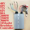 Controler Fără Perii 48V 60V 72V 84V 3000W MAX 80A pentru Bicicletă Electrică BLDC (9+9) Controler MOSFET rând dublu 18 tranzistori 2000W 3000W