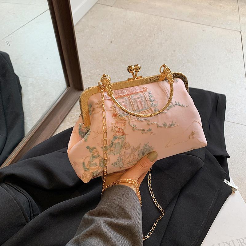 Стильная новая сумка-цепочка Модная сумочка Шикарная сумка-ракушка для женщин в розовом, белом, сером цвете розовый