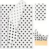 1set/ 50pcs Polka Dot Tissue Paper, Gift Wrapping Paper White Black Art Paper, Birthday Gift, Gift Party DIY Crafts 14 X 20 Inches