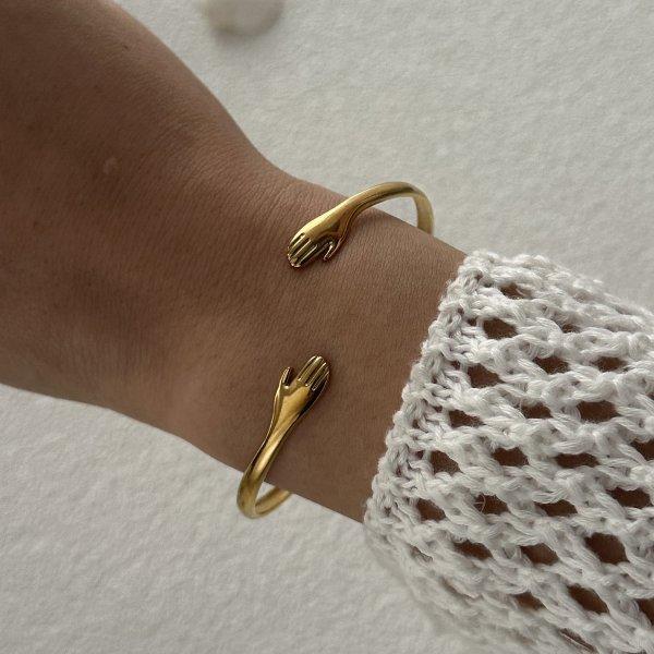 Stainless Steel Metal Exaggerated Shell Starfish Bracelet for Women Gold Color Cuff Bangle Beach Party Jewelry Gift