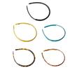 Plastic Hair Band, Narrow Open-Ended Profile and Inner Teeth Headwear for Pulling Hair Back with Simple Decorative Accent