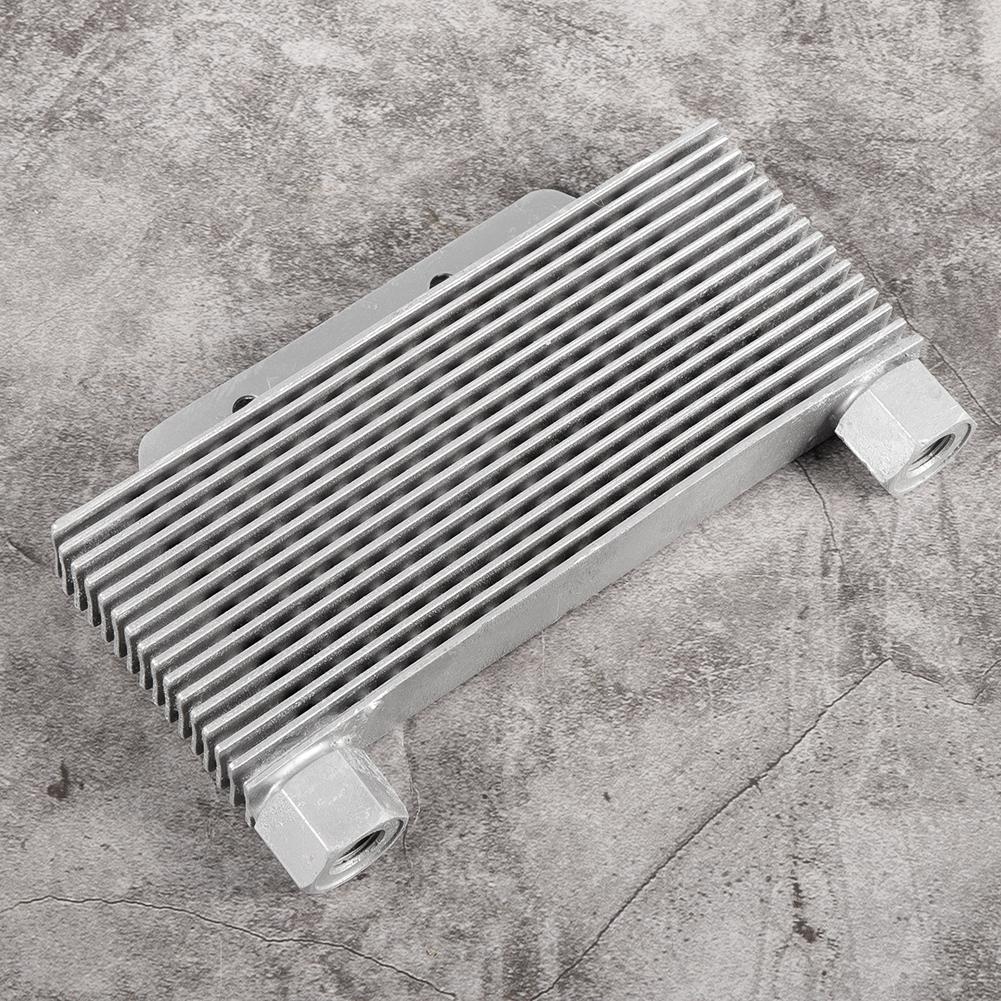 Silver Aluminum Alloy Engine Oil Cooler Radiator 15 Rows Universal Motorcycle Parts