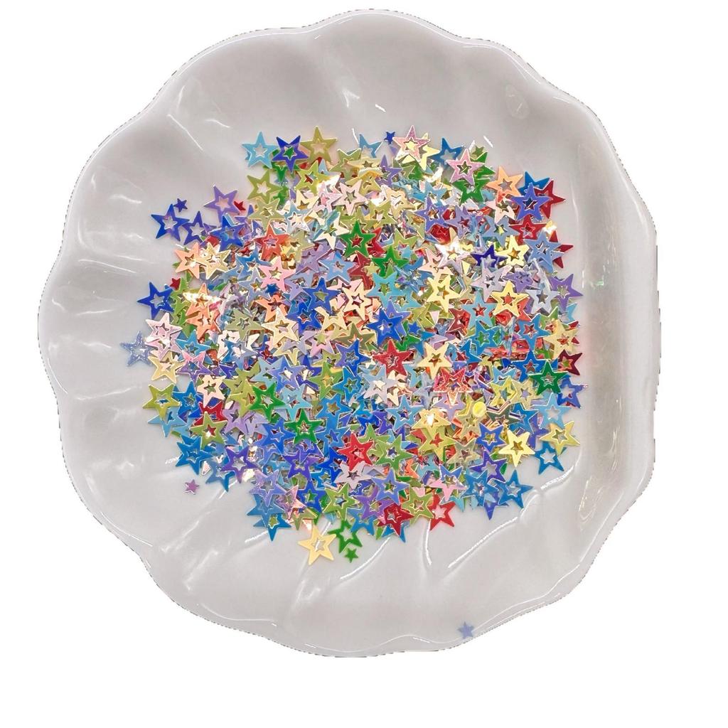 7mm Mixed Irregular Star Sequins for DIY Crafts and TikTok Live.