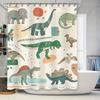 Cute Cartoon Dinosaurs Shower Curtain Home Decor Bathroom Decorative Waterproof 3D Printed Bath Rug Set