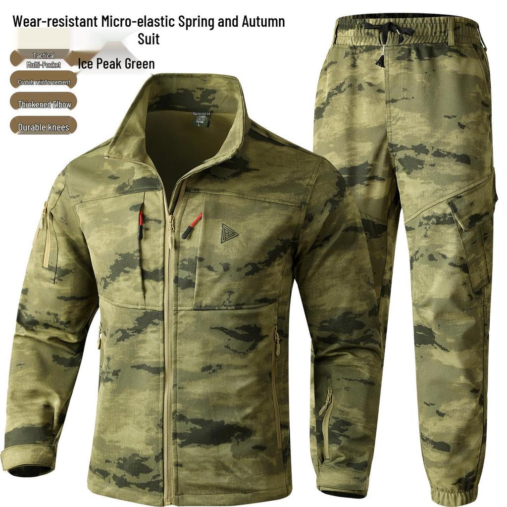 Men's Camouflage Workwear: Durable Spring/Autumn Suit for Labor, Training, Mountaineering, and Tactical Outdoor Sports