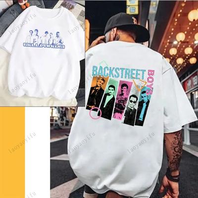 Fashion Backstreet Boys Millennium Tour 2025 Music Unisex Tops Vintage T Shirt Men Women Trend Y2k Short Sleeve T-shirts