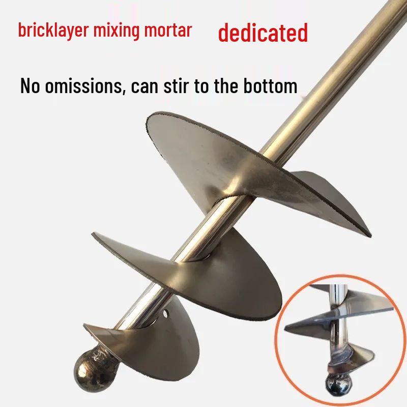 Stainless Steel Dual-Use Mixer: Cement & Sand Plastering Rod with Electric Hammer
