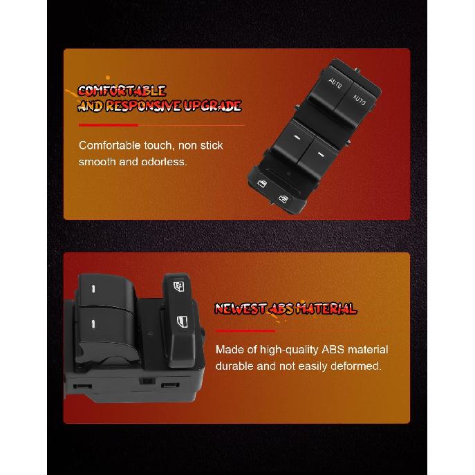 CCIYU Power Window Switch Compatible for Ford for F-250 Super Duty 2013-2017,for Ford for F-350 Super Duty 2013-2017 | Replaces CC3Z14529BA