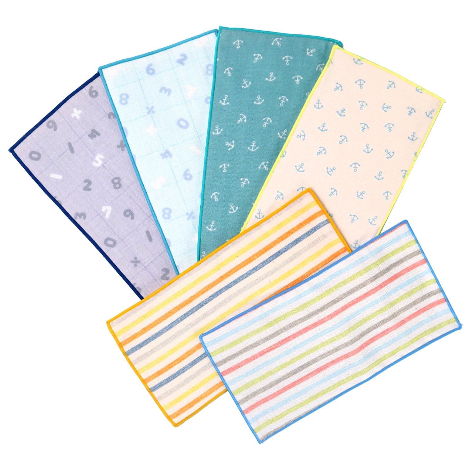 

Half Set in Gauze Handkerchiefs with Cute Refreshing Cool Set [cluster] Kids Handkerchiefs, 6-Piece [Made Japan] Patterns,